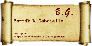 Barták Gabriella névjegykártya